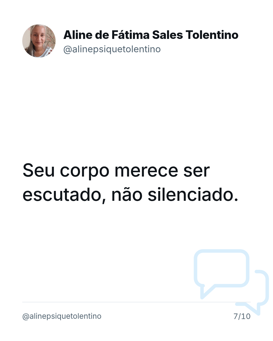 Seu corpo merece ser escutado, não silenciado.